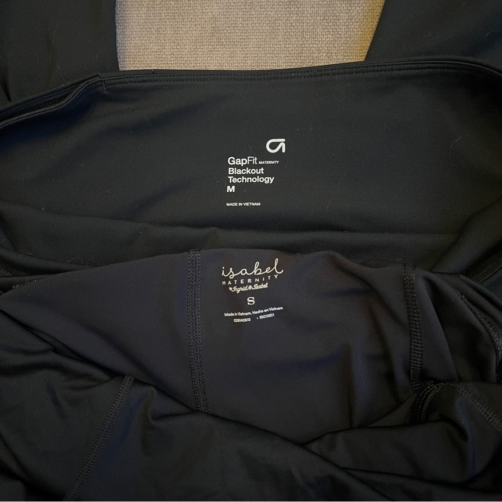 Maternity 7/8 Over the Bump Legging Bundle: GapFit + Ingrid & Isabel - SM + MD